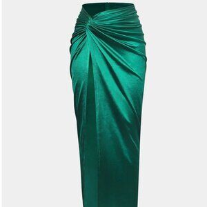 Twist Detail High Slit Skirt